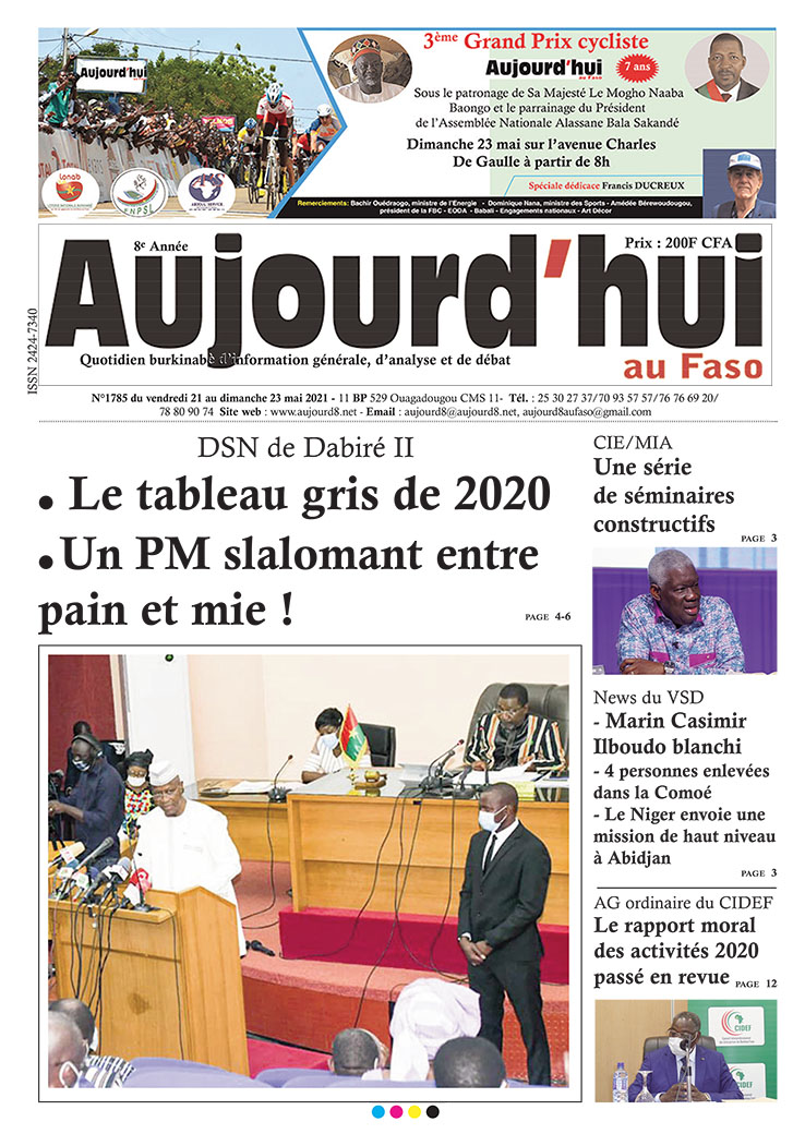 A la Une du 21 mai 2021