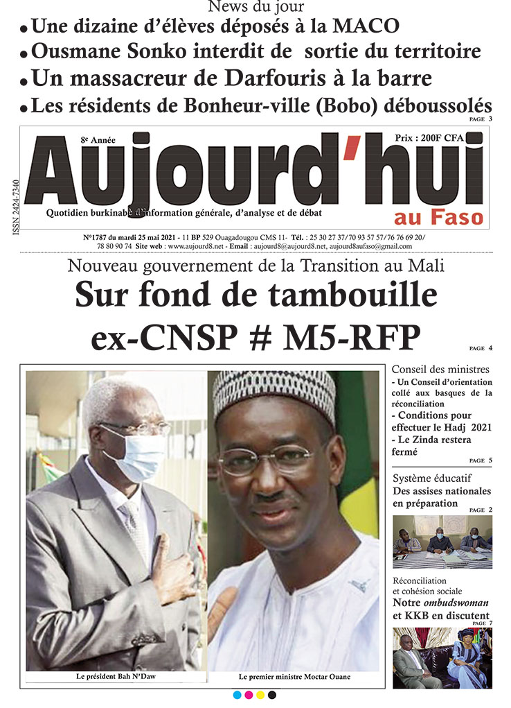 A la Une du 25 mai 2021