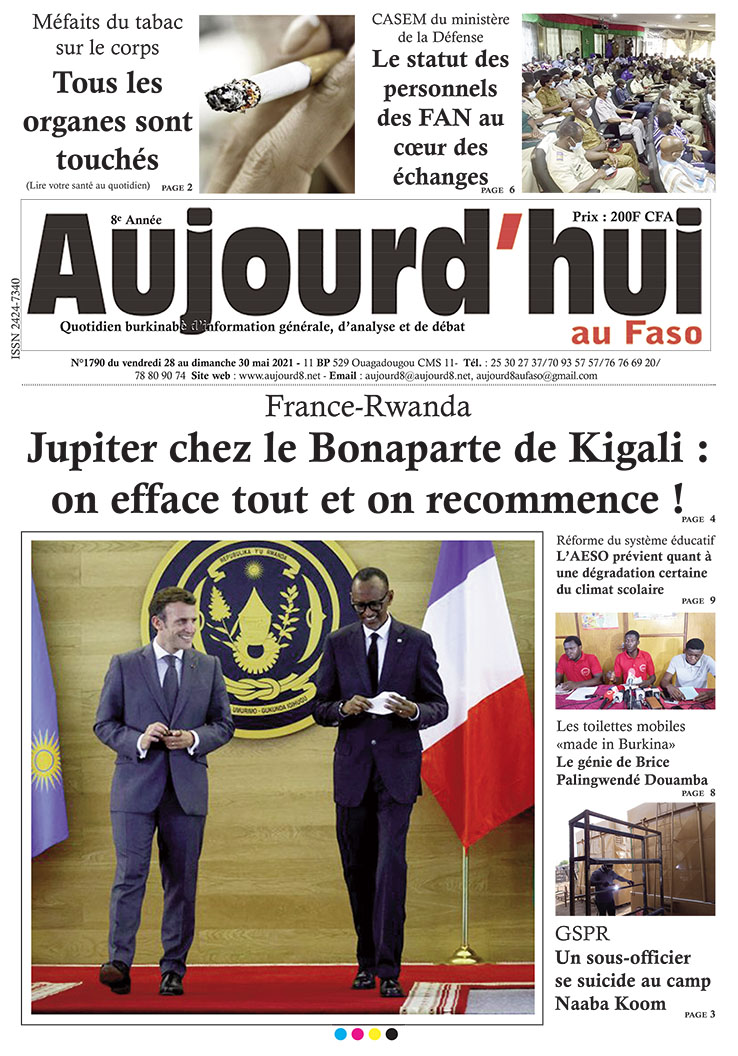 A la Une du 28 mai 2021