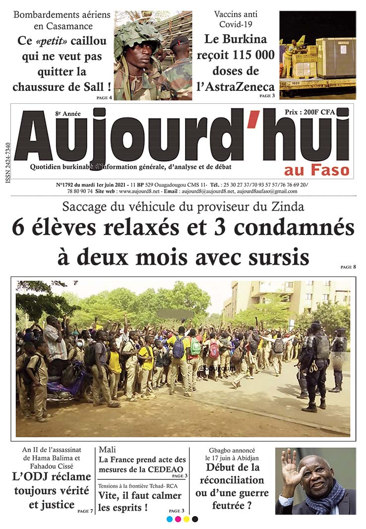 A la Une du 1er juin 2021