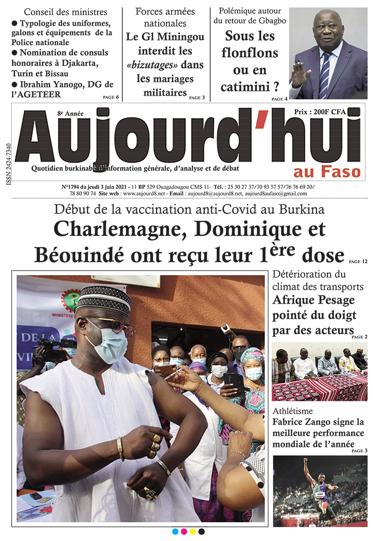 A la Une du 3 juin 2021