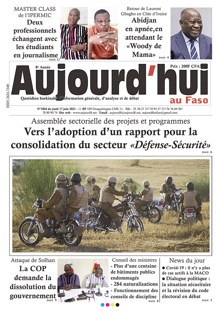 A la Une du 17 juin 2021