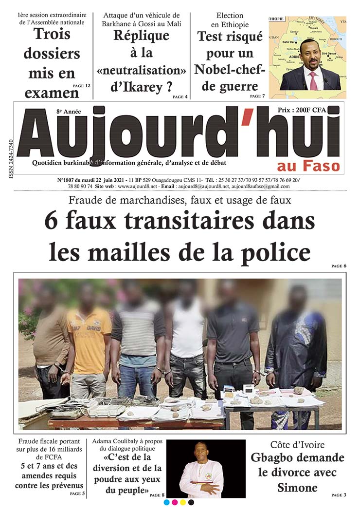 A la Une  du 22 juin 2021