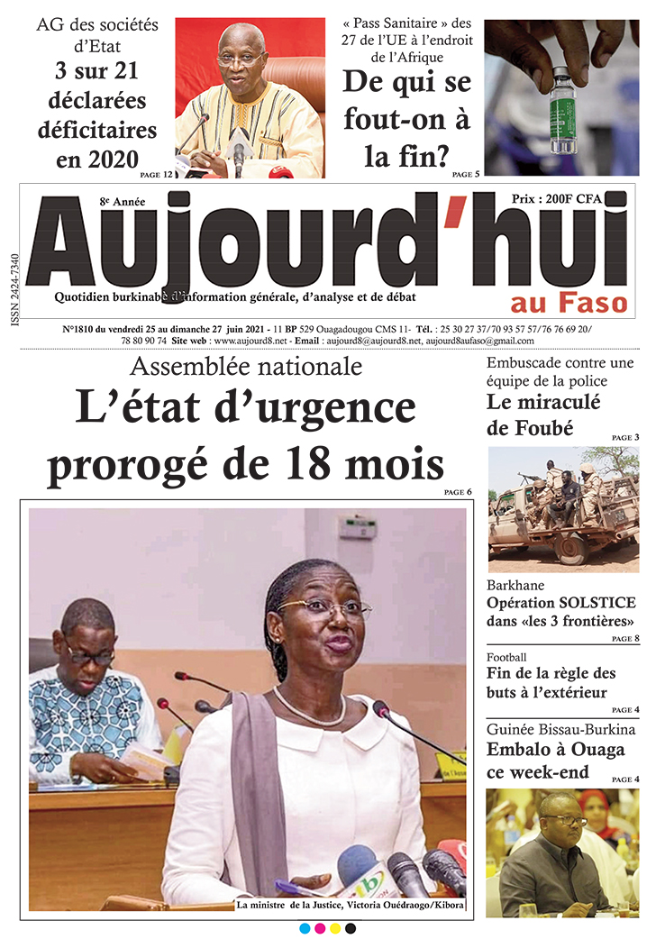 A la Une du 25 juin 2021