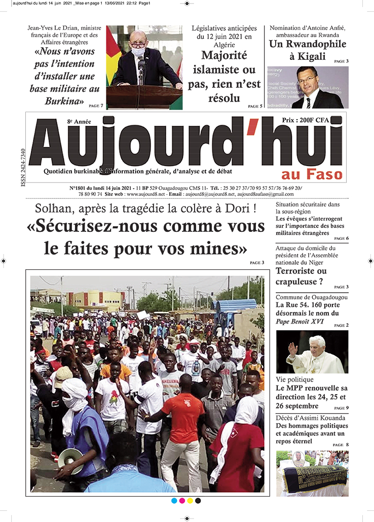 A la Une du 14 juin 2021