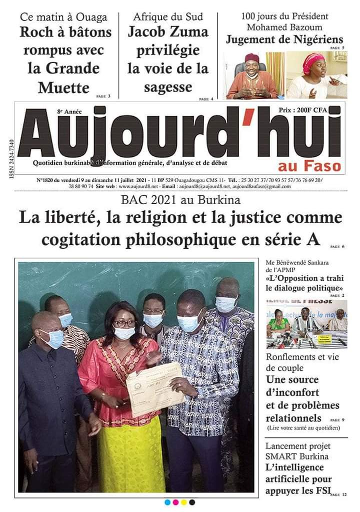 La Une du Vendredi 9 au dimanche 11 juillet 2021