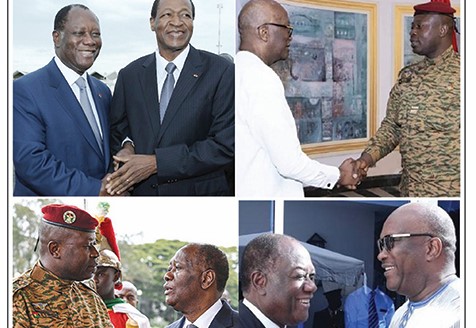 Chassés croisés Ouattara-Damiba-Blaise-Roch en Côte d’Ivoire : Une partie du destin du Burkina Faso se joue-t-elle à Abidjan ?