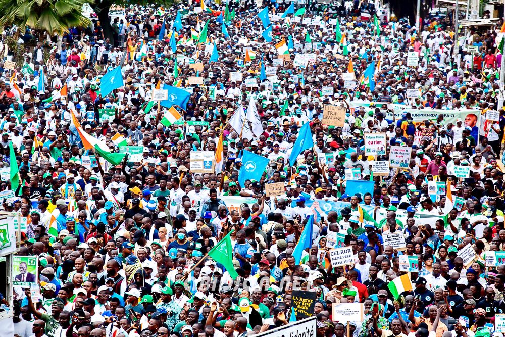 Marche contre un 4e mandat et l’exclusion de Laurent Gbagbo et Tidjane Thiam de la présidentielle : Le Front Commun se rebiffe à Yopougon
